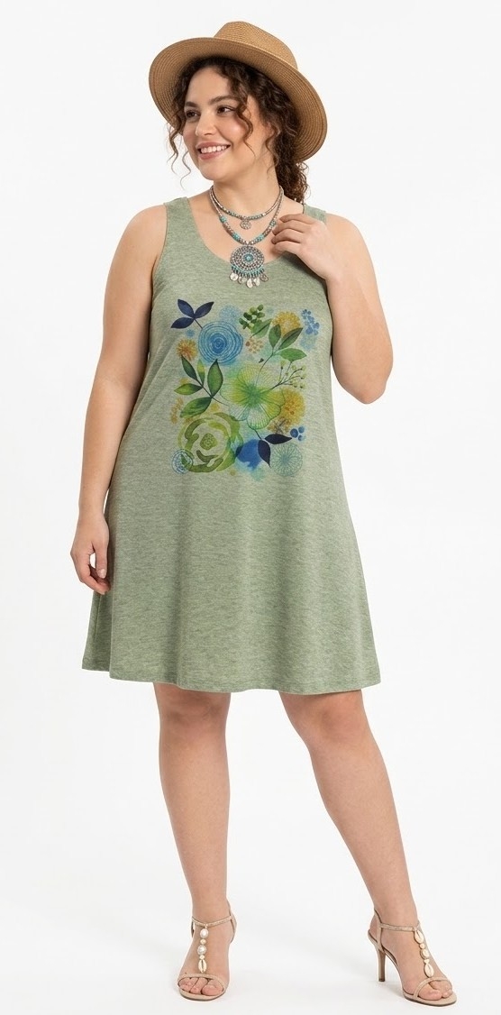 Vestido Musculosa Jaspeado Sublimada - Imagen 4