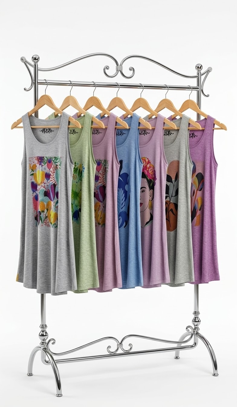 Vestido Musculosa Jaspeado Sublimada - Imagen 5