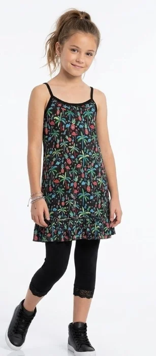 Vestido Istilo Vestido Algodón Estampado Nena