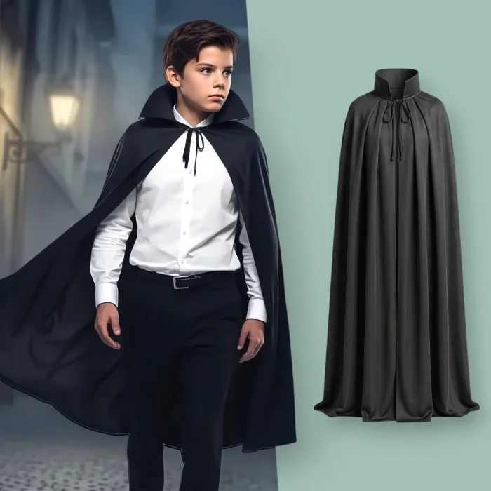 Capa Negra, Mide 115cm Aproximado, Halloween