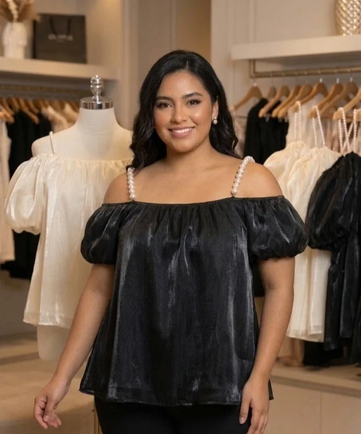 Musculosa con Perlas - Imagen 1