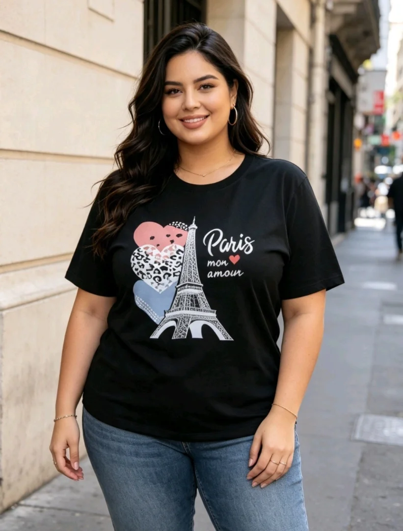 Remeras de Algodón Peinado Tallas Especiales - Imagen 1