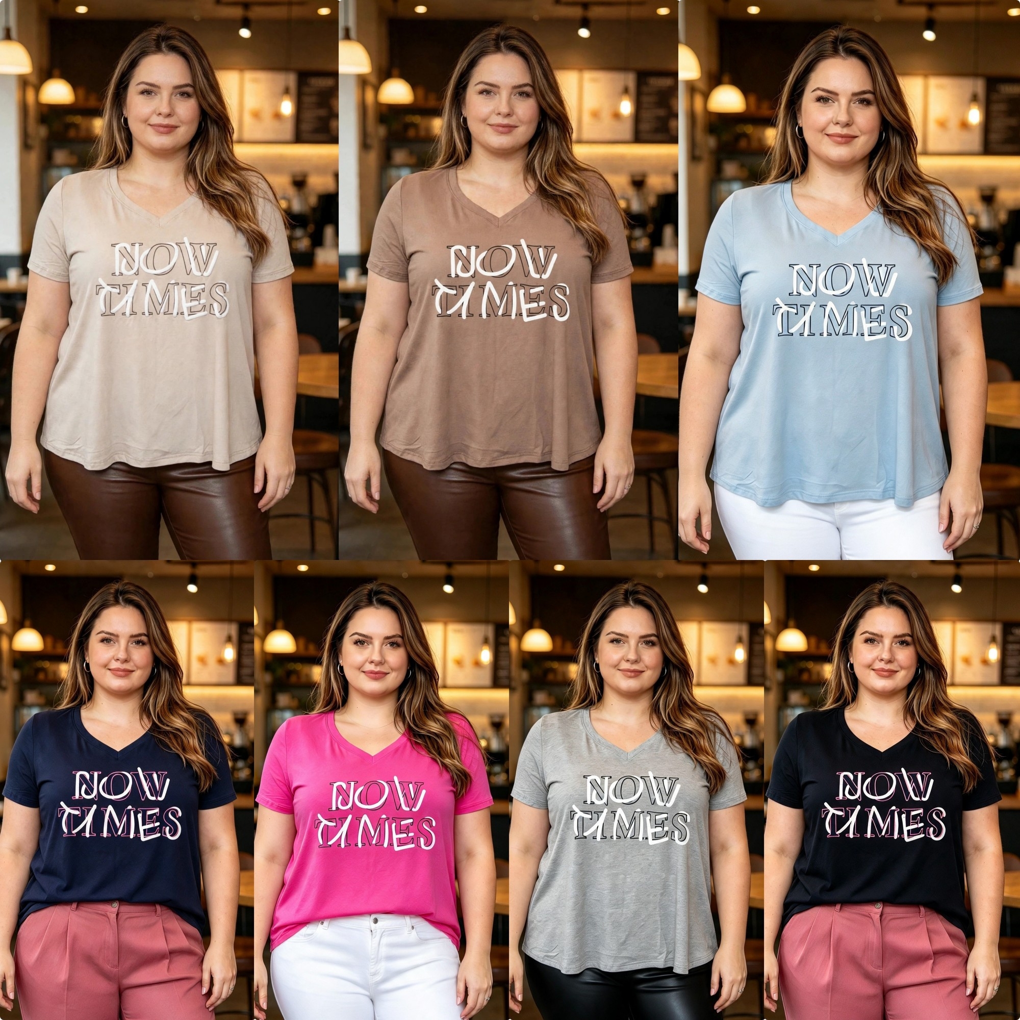 Remera Cuello V con Estampado Relieve - Imagen 2