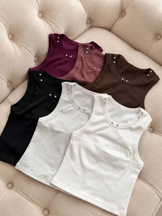 Musculosa Morley Pesado con Gemas