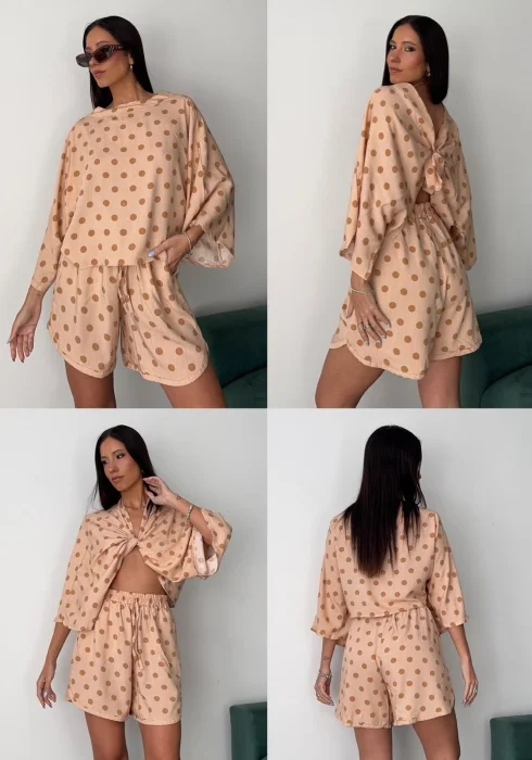 Conjunto de Lino Estampado Remera Short