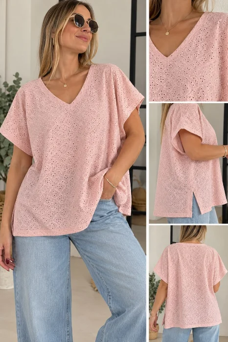 Remeron de Broderi en Escote V