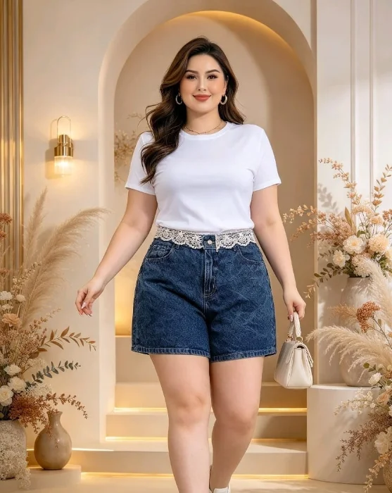 Bermudas con Puntillas Excelente Calidad