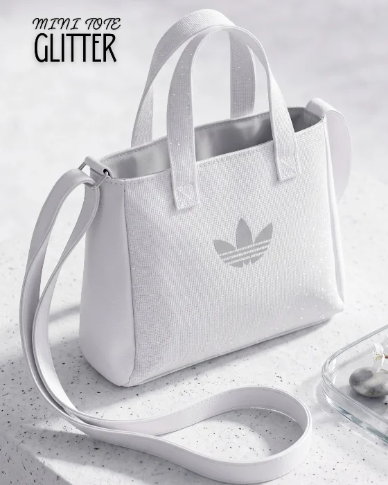 Cartera Adi Mini Tote Glitter Blanco