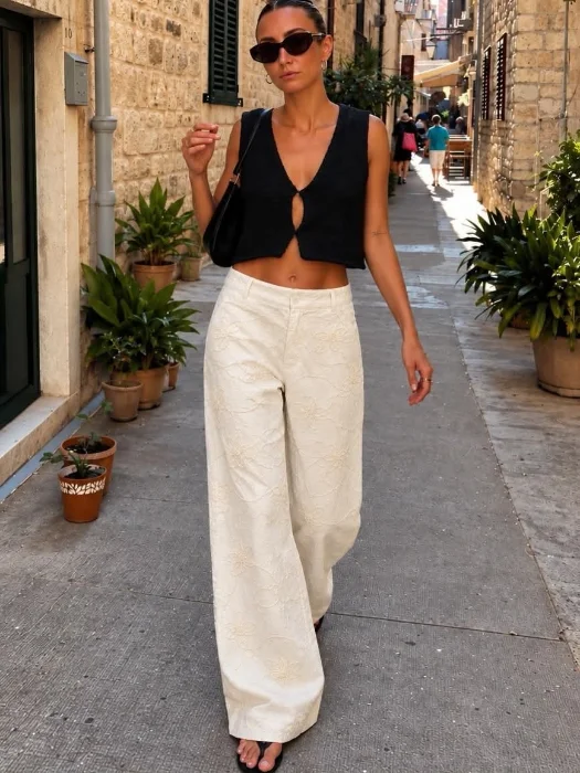 Pantalón Sastrero Bordo Tendencia