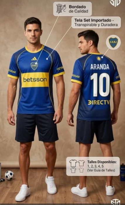 Camiceta Boca Adulto Escudo Bordado