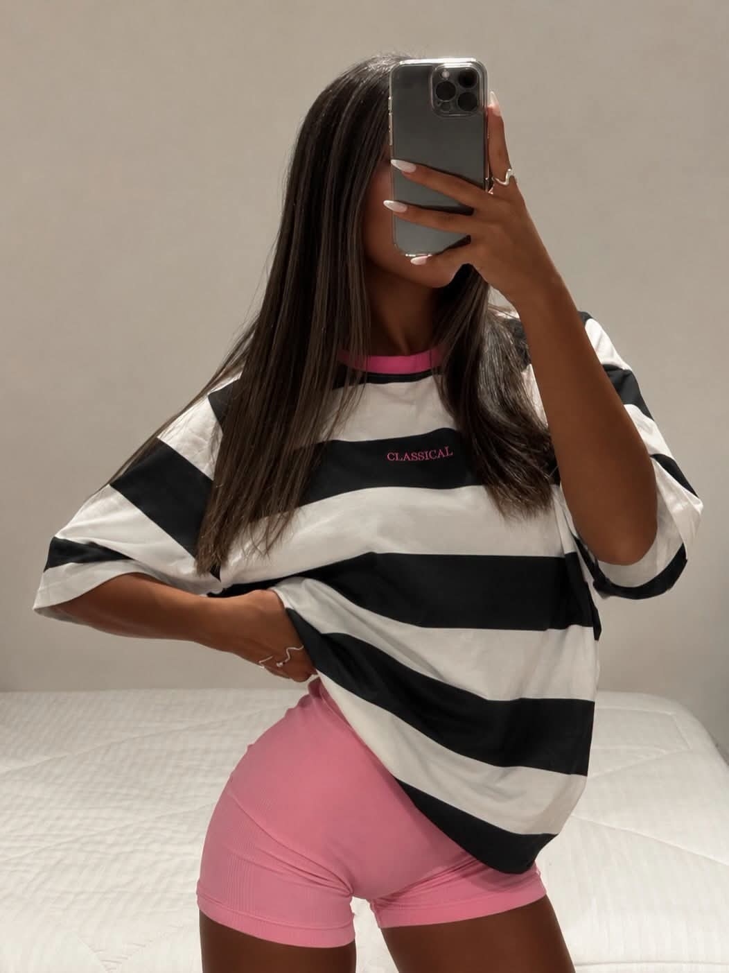 Remera Cuello Combinado Bordada (tendencia) - Imagen 4