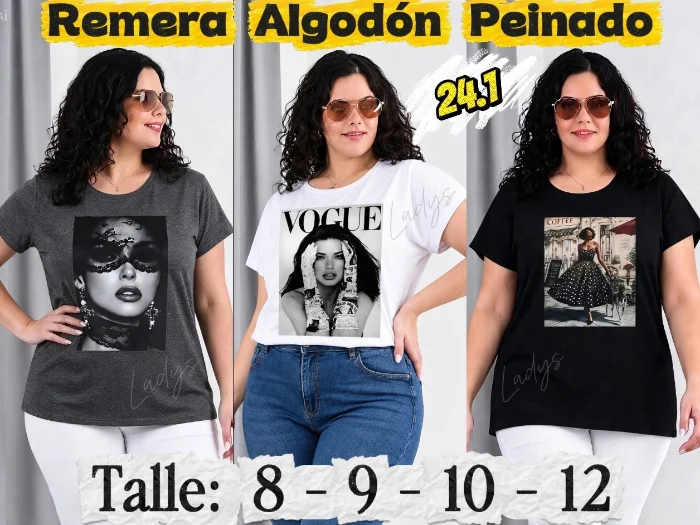 Remera Algodón Peinado 8 al 12