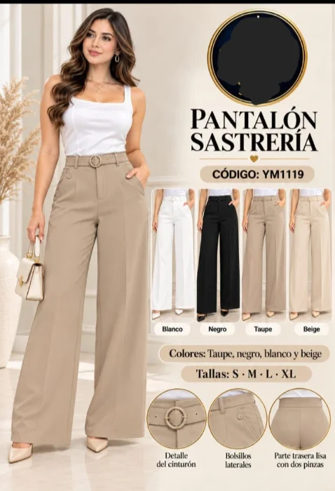Pantalón Sastrero Elastizado_ Yoomito