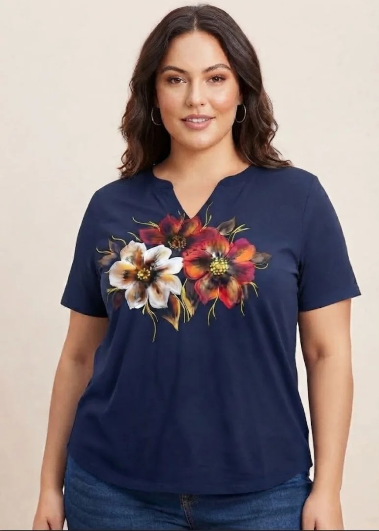 Remera Cuello Mao/artesanal - Imagen 2