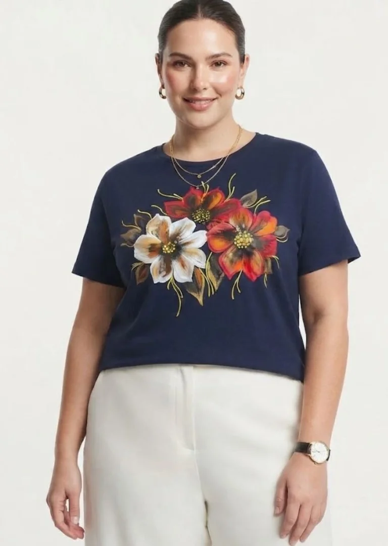 Remera Oversize/artesanal Pintado a Mano - Imagen 2
