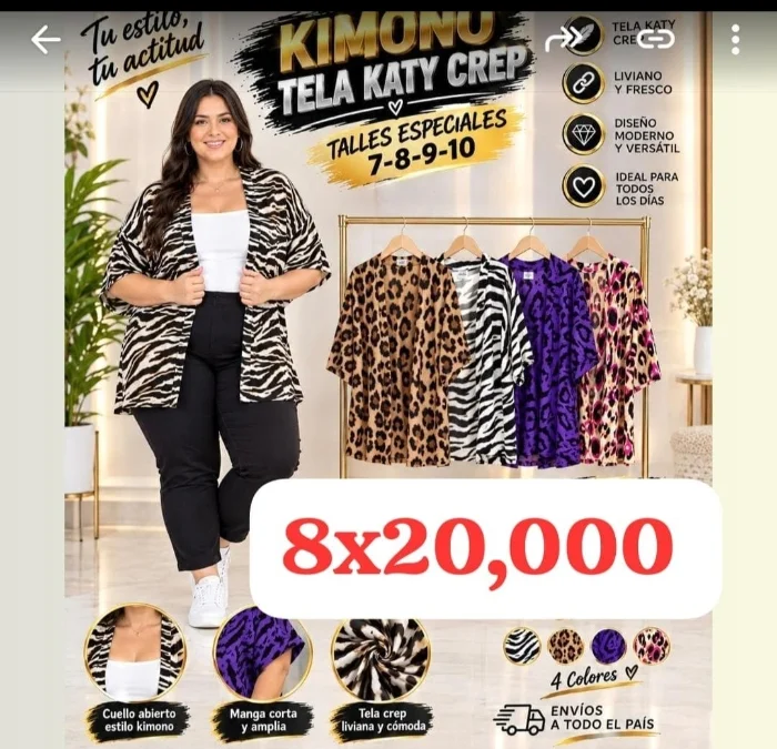 Kimono Tela Crep