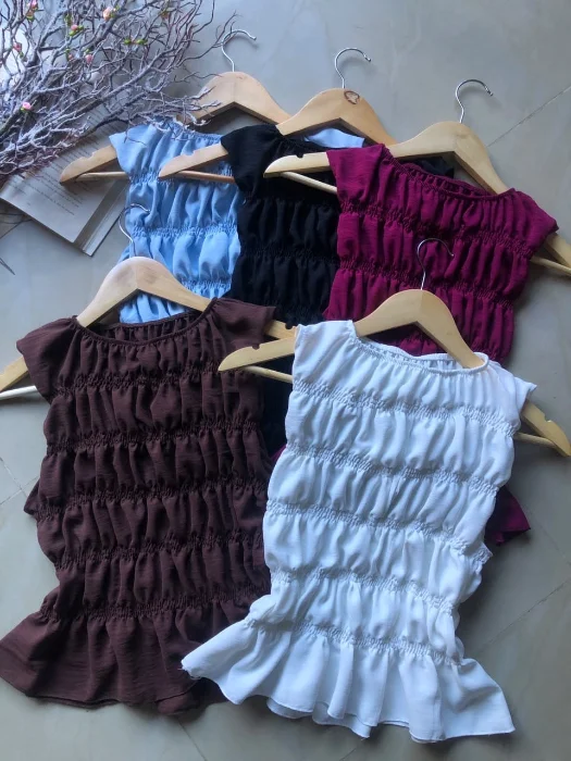 Musculosa Blusa Frunce Lino Cey