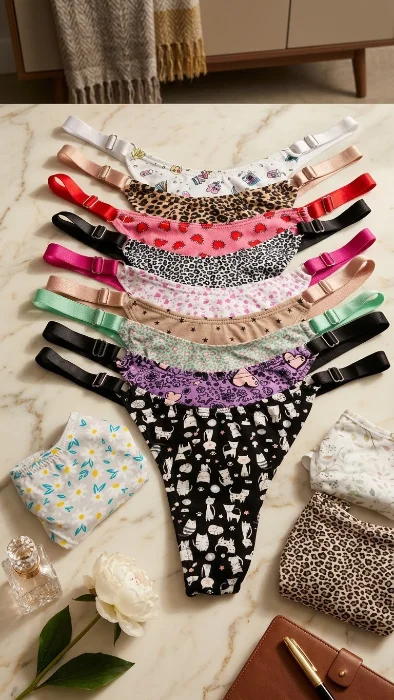 Colale en V Algodón Estampado Tira Ancha