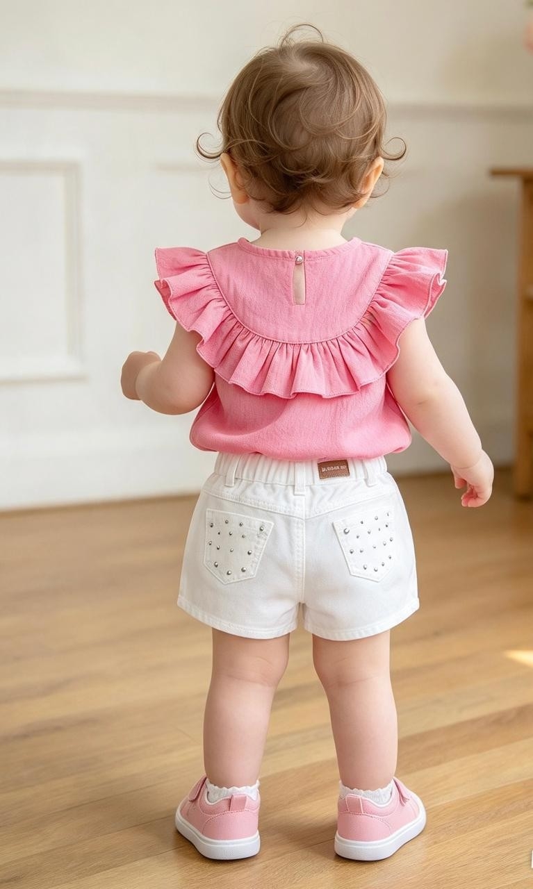 Short Beba Gabardina Brillos - Imagen 3