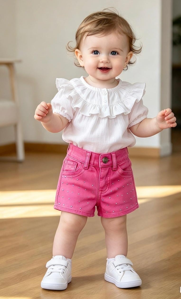 Short Beba Gabardina Brillos - Imagen 2