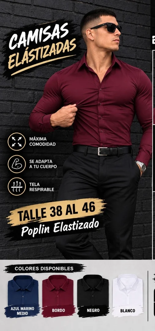 Camisa Lisa Slim Fit - Imagen 5