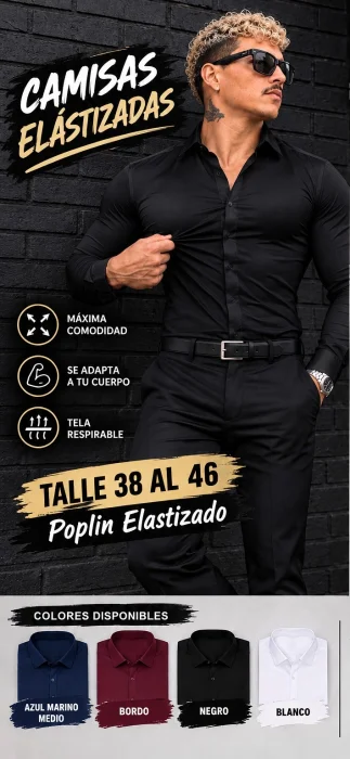 Camisa Lisa Slim Fit