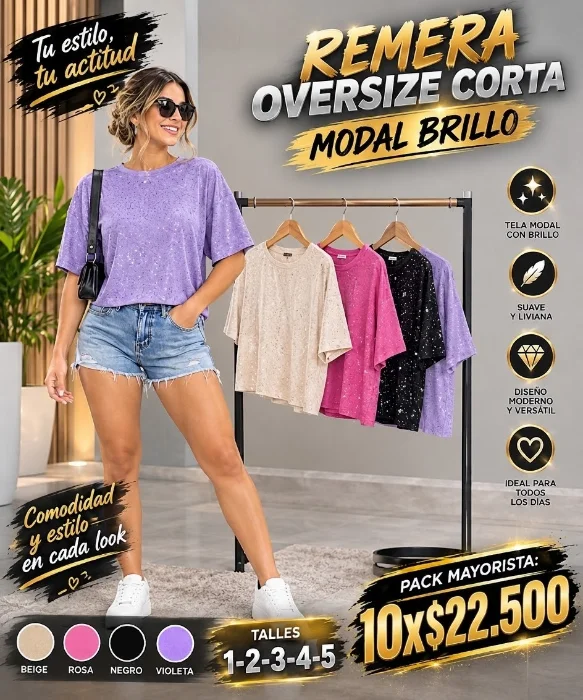 Remera Corta Modal Liquidacion Mayorista Explosivas