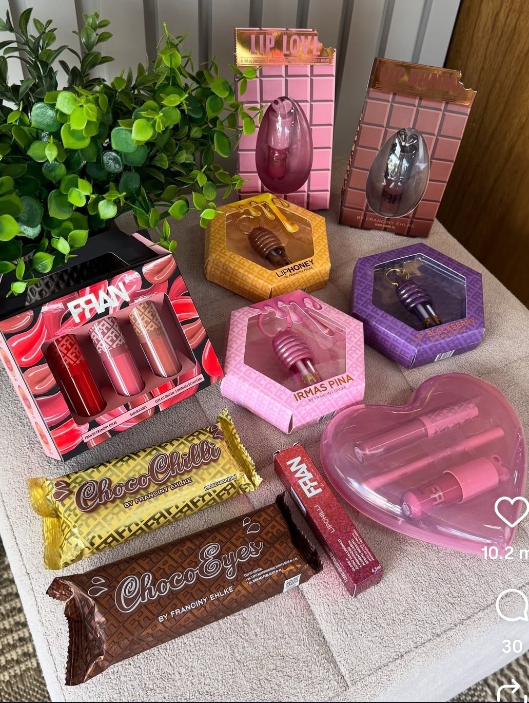 Lip Gloss Viral Brillo Labial Original Brasil Pina Sabor Frutilla Uva Chocolate - Imagen 2
