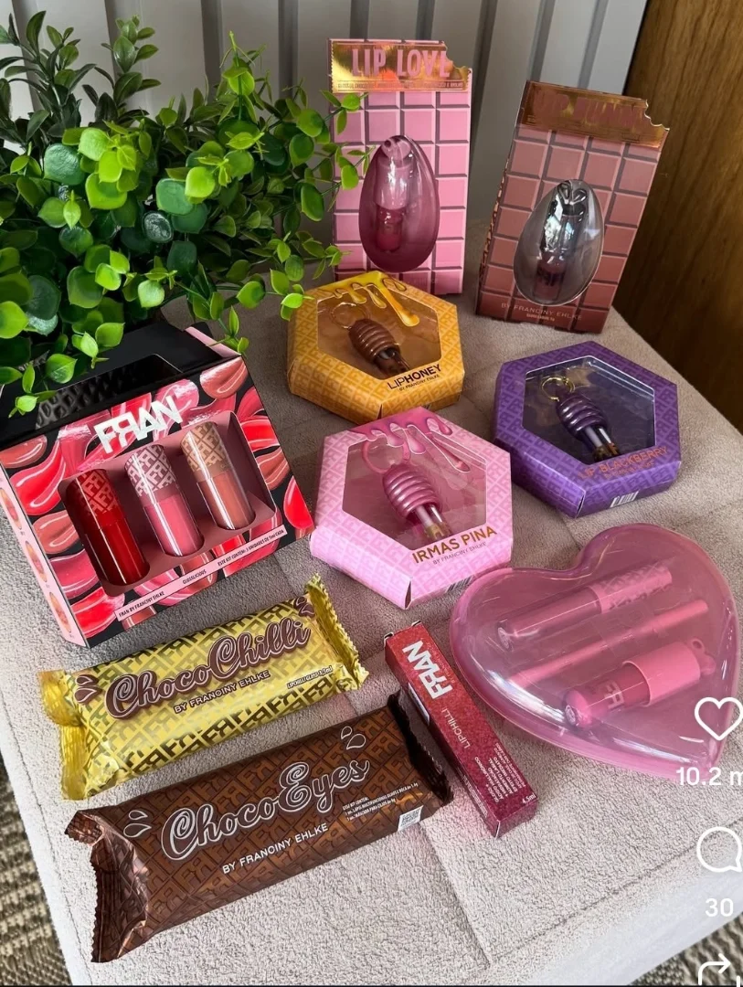 Lip Gloss Viral Brillo Labial Original Brasil Pina Sabor Frutilla Uva Chocolate - Imagen 2