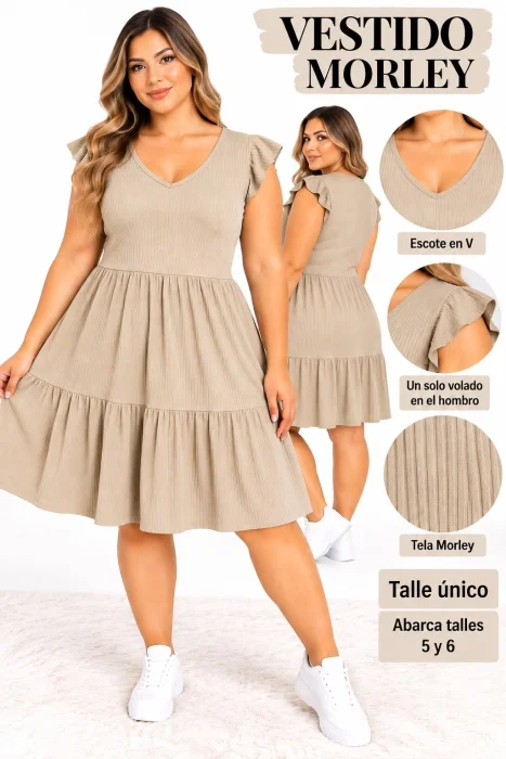 Vestido Morley Excelente Calidad Talles Unico Abarca 5y6