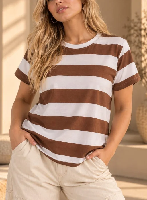 Remera Rayada Algon Peinado