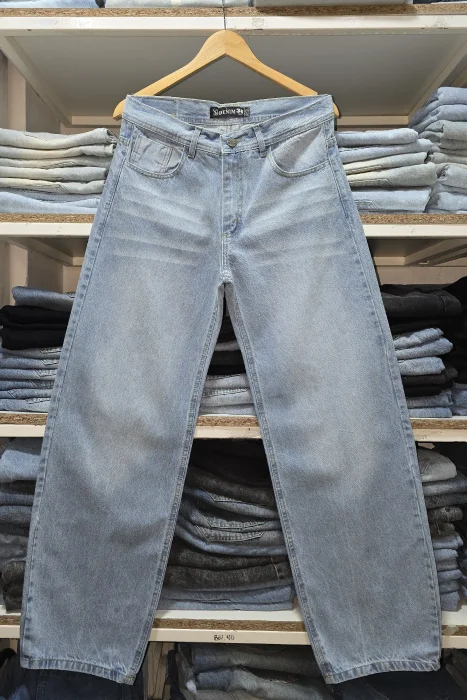 Jeans Baggy Liso Celeste Nevado Big New