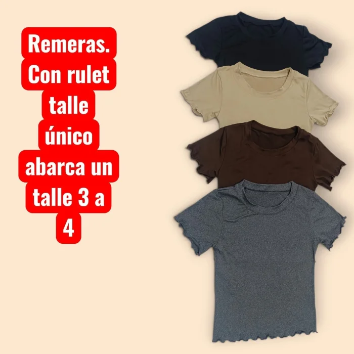 Remeras con Rulet o las Básicas  de Modal Soft
