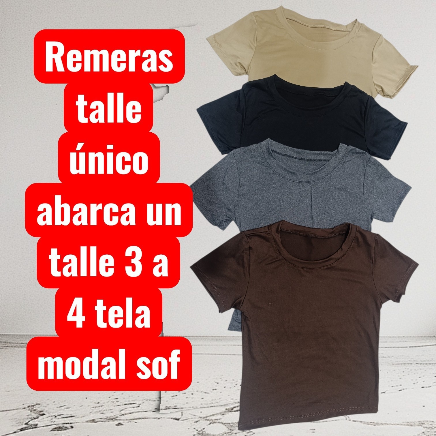 Remeras con Rulet o las Básicas  de Modal Soft - Imagen 2