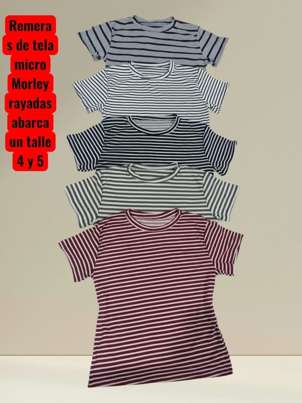 Remeras de Micromorley Rallado  3 Modelos Diferentes - Imagen 2