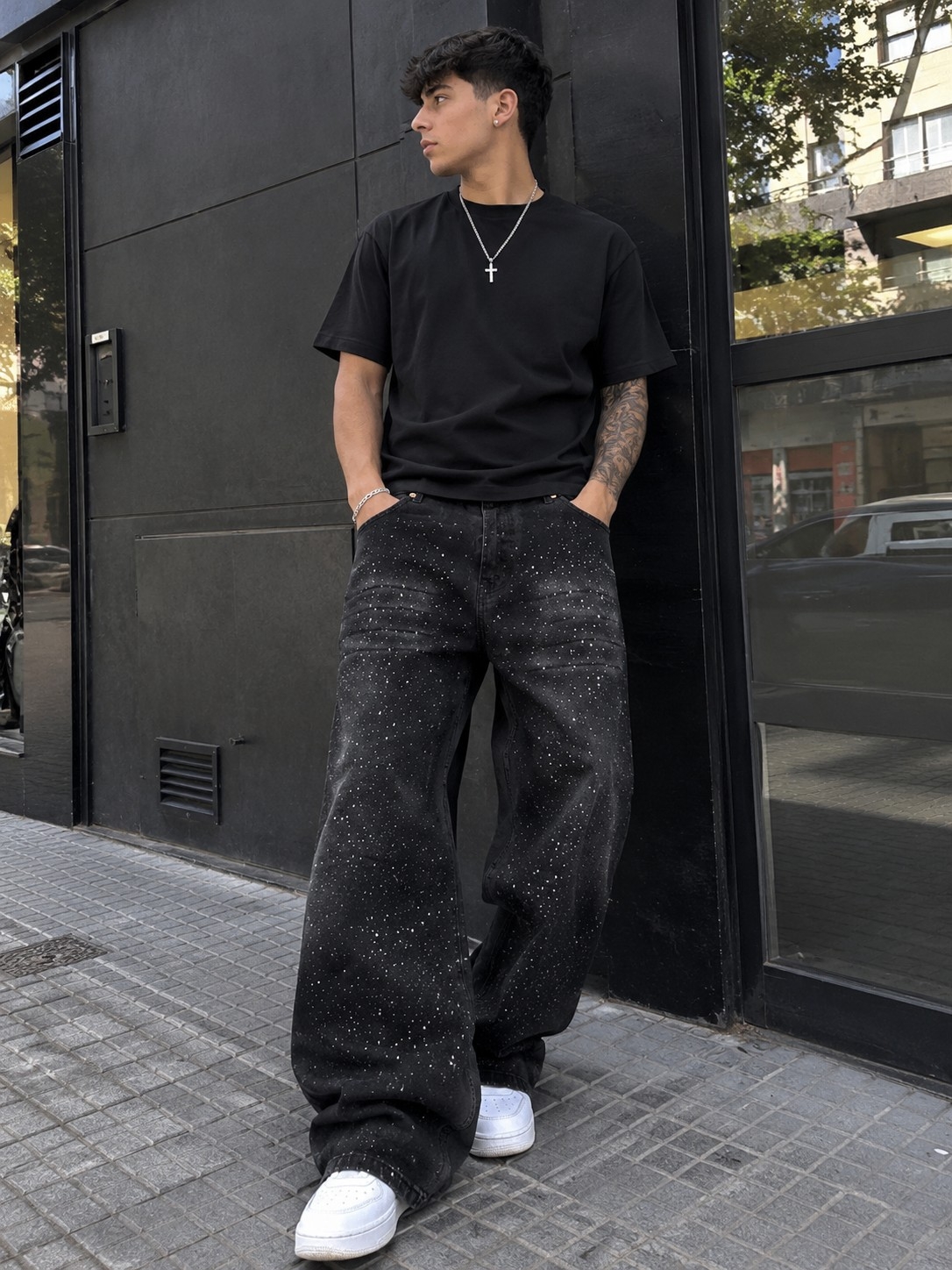 Baggy Negro Brillo - Imagen 2
