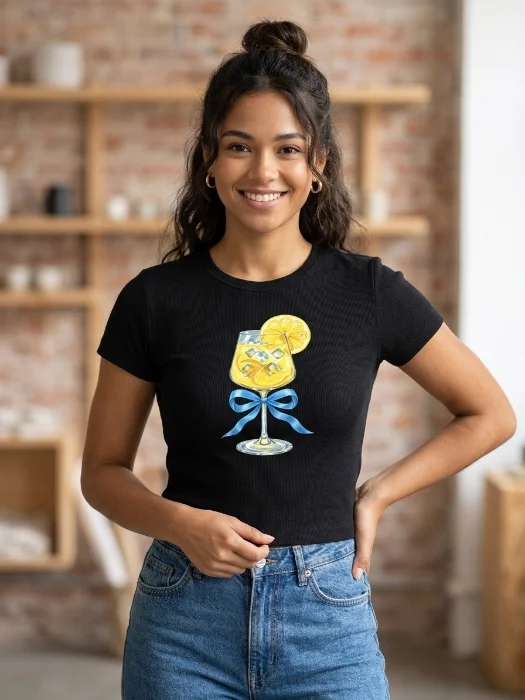 Baby Tee Algodón con Lycra