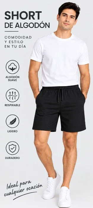 Short de Algodon Hombre