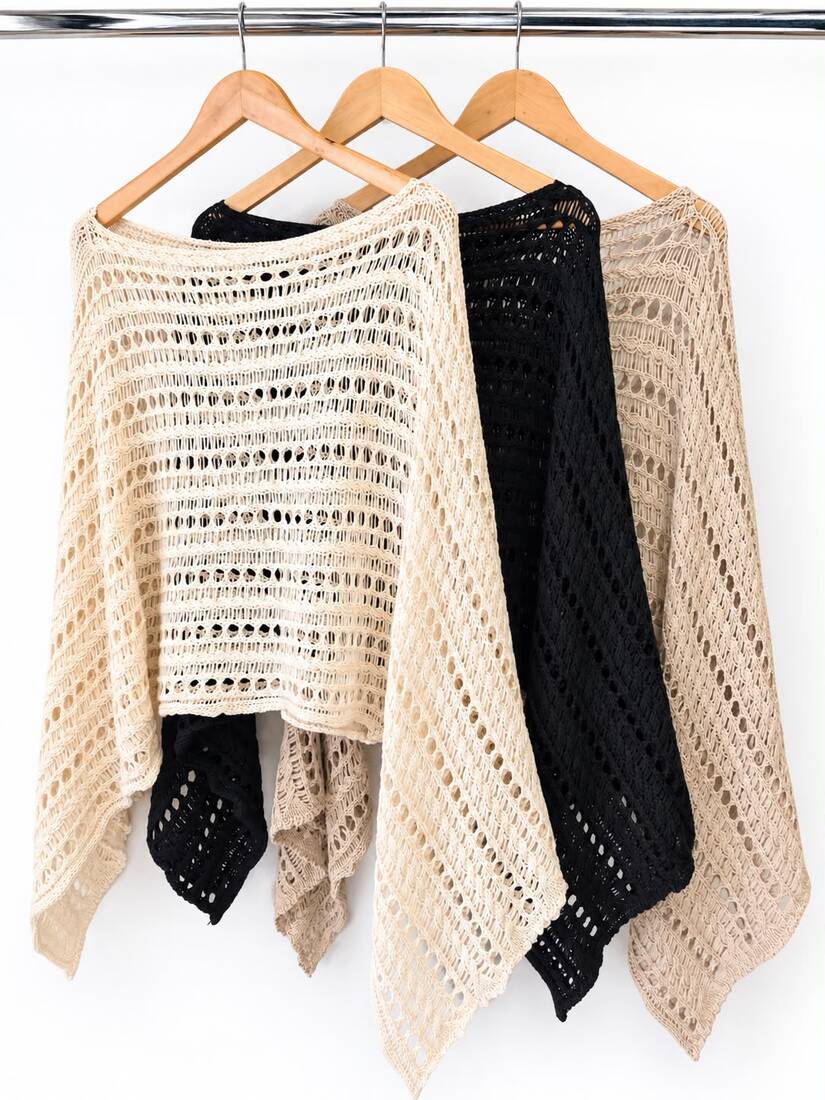 Suéter Tipo Poncho Calado - 8830.jpg