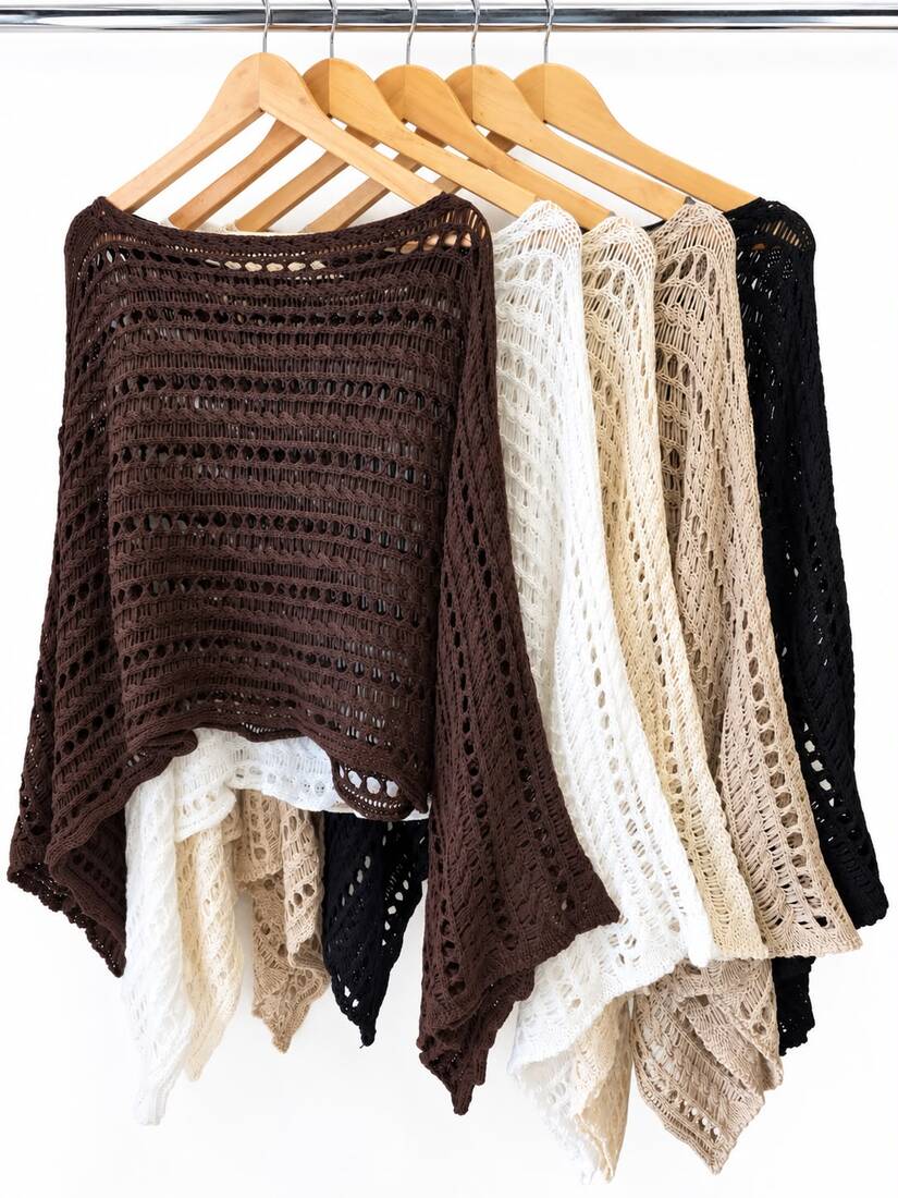 Suéter Tipo Poncho Calado - 8831.jpg