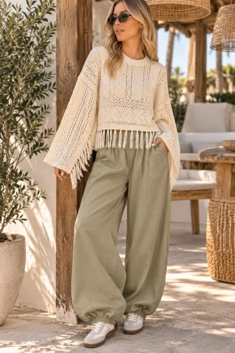 Pantalon Ballon Lino