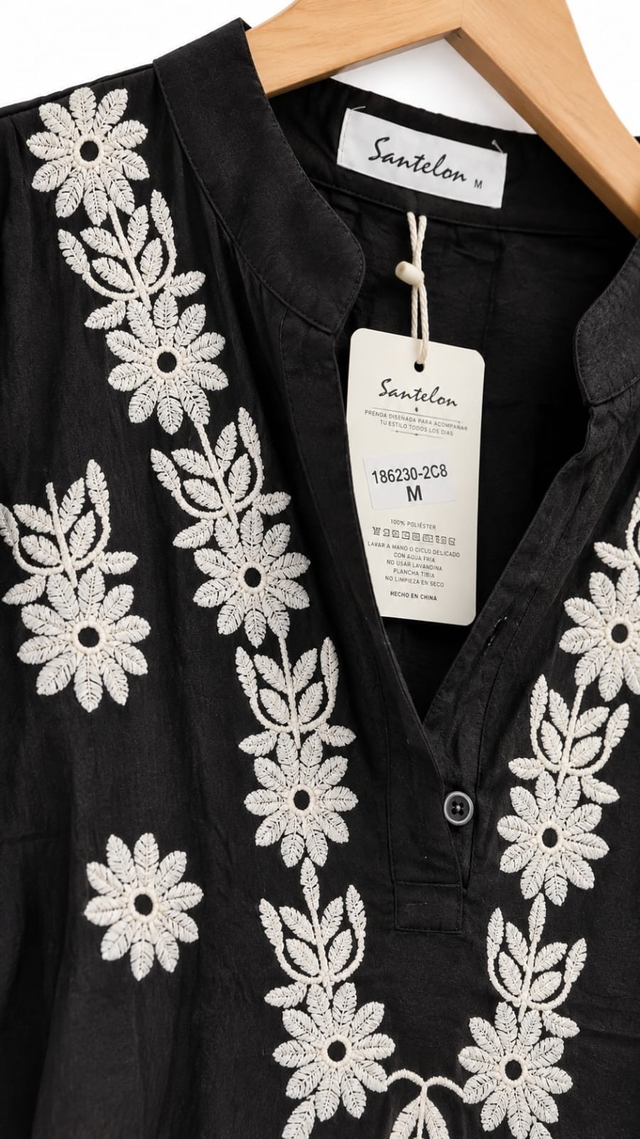 Blusa de Lino con Bordado Importado - Imagen 2