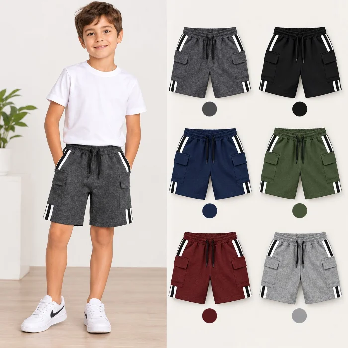 Short Niño Rústico Cargo Combinado C/2 Tiras