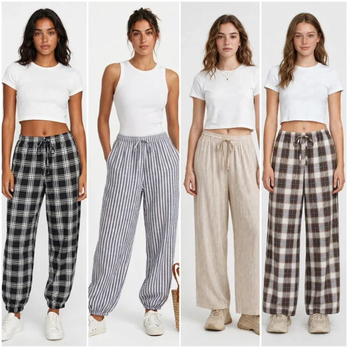 Pantalon de Lino Babucha con Bolsillo