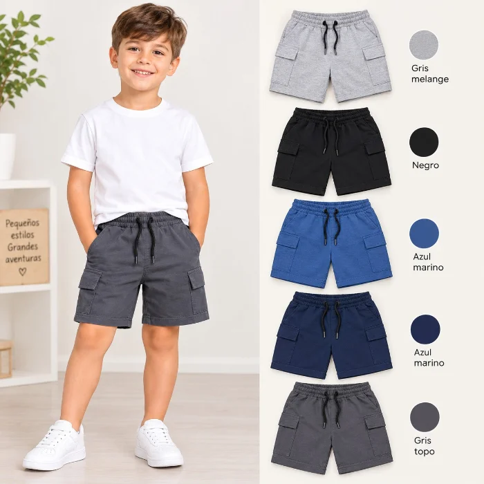 Short Niño Cargo Rústico