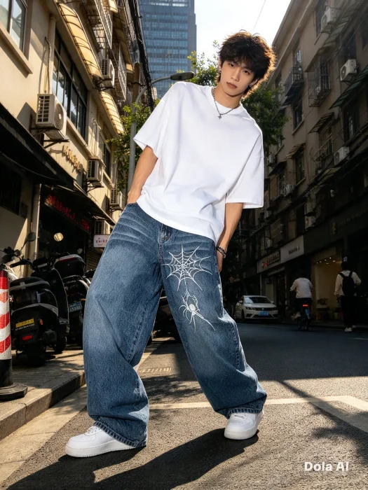 Jean Baggy Bordado 34 al 44