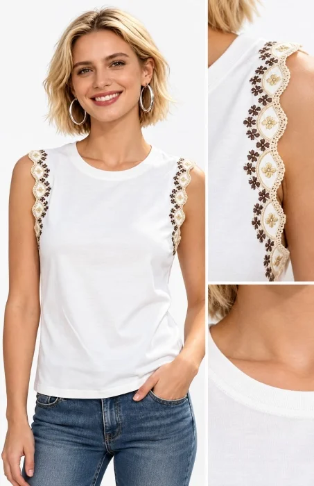 Musculosa Importada con Bordes