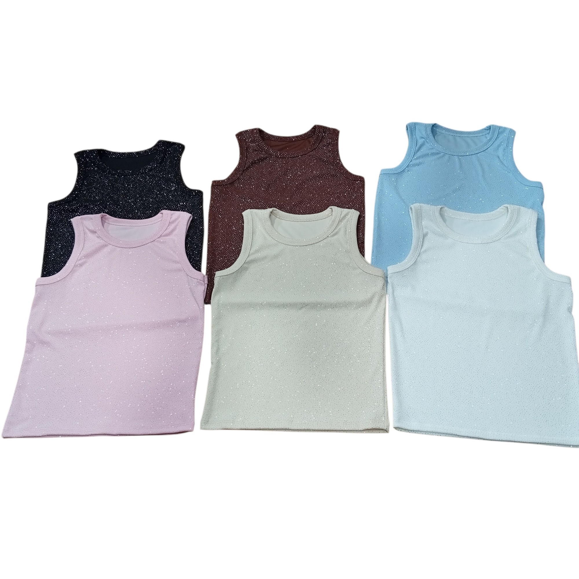 Musculosa Básica con Glitter Talle Único M/l - Imagen 3