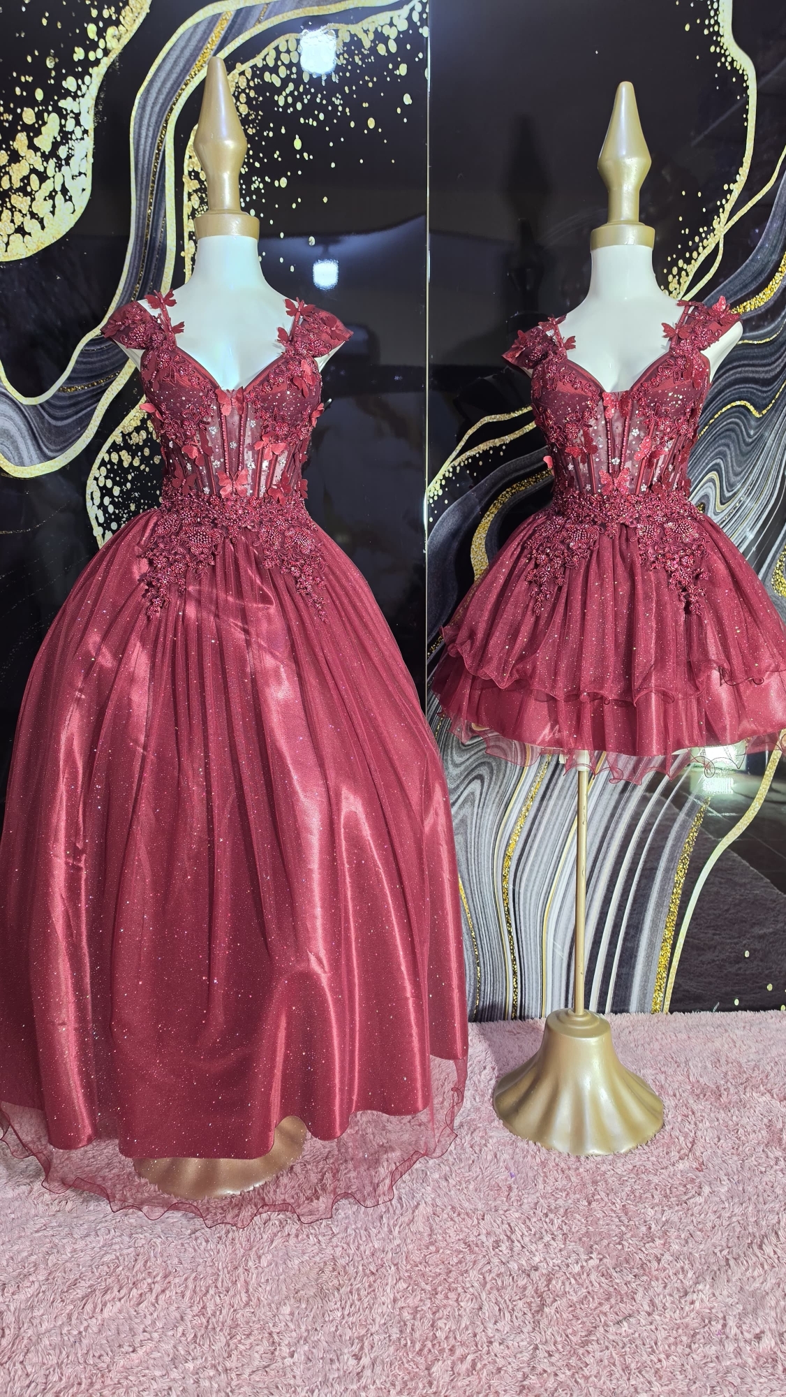 Vestido de 15 de 3 Piezas en Bordo - Imagen 5