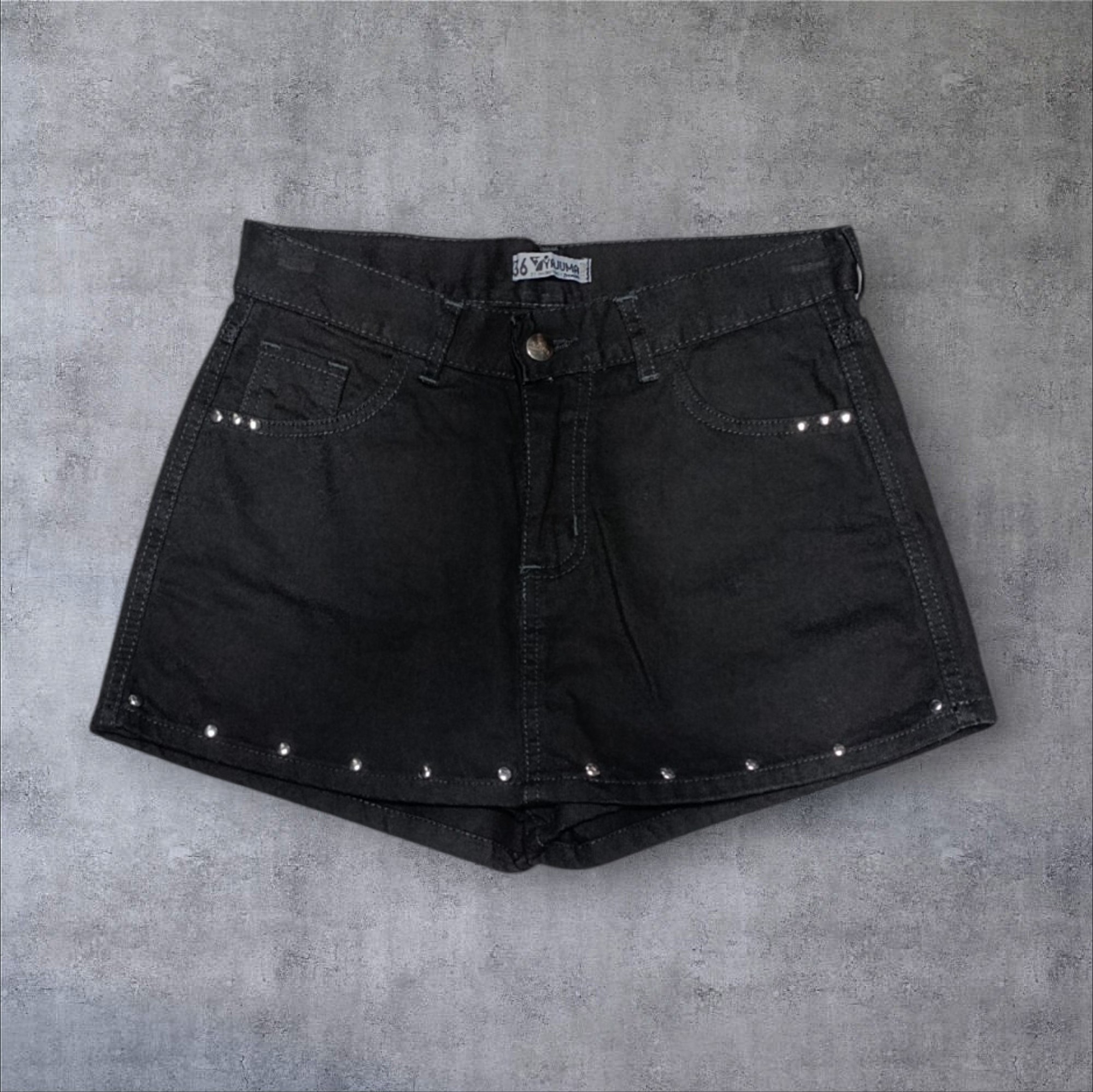 Shorts Pollera Negra/tacha - Imagen 2